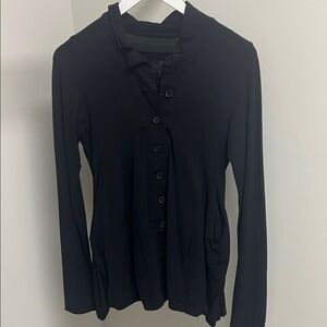 Elegant Black Button-Up Blazer